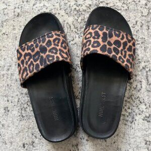 🧡3/15 Nine West Leopard Print Slide Sandals Women's 6.5